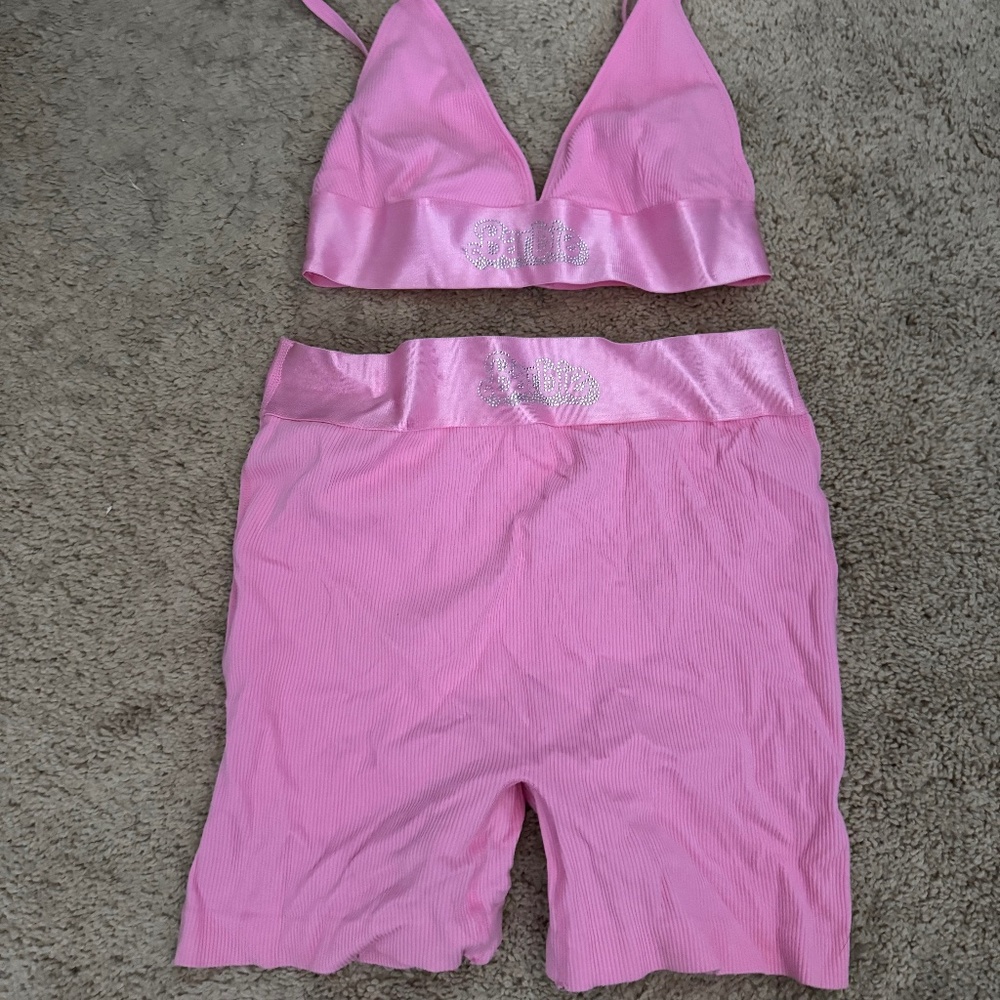 Barbie sequin pink Primark set